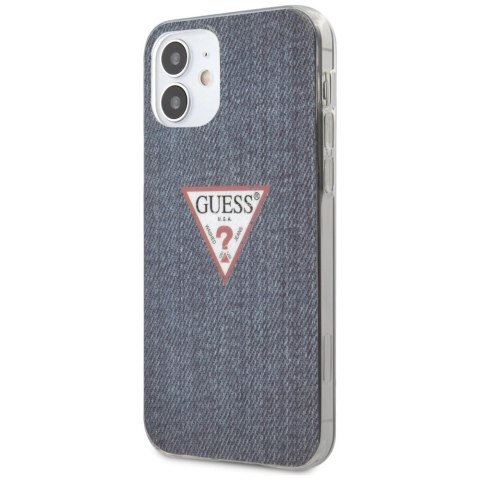 Etui Guess Jeans Collection na iPhone 12 mini - granatowe