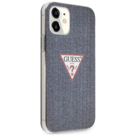 Etui Guess Jeans Collection na iPhone 12 mini - granatowe