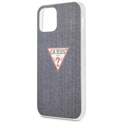 Etui Guess Jeans Collection na iPhone 12 mini - granatowe