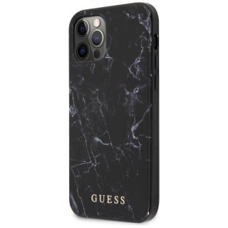 Etui Guess Marble na iPhone 12 Pro Max - czarne