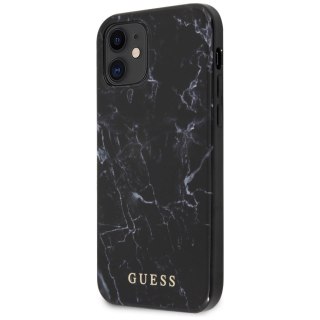 Etui Guess Marble na iPhone 12 mini - czarne