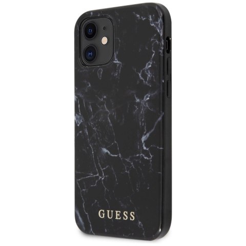 Etui Guess Marble na iPhone 12 mini - czarne