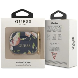 Etui Guess N.3 Flower Collection na AirPods Pro - niebieskie