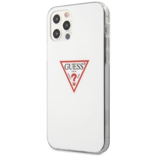 Etui Guess Triangle Collection na iPhone 12 / iPhone 12 Pro - białe