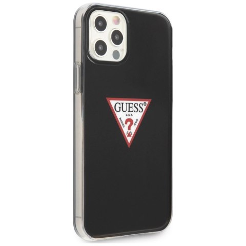 Etui Guess Triangle Collection na iPhone 12 / iPhone 12 Pro - czarne