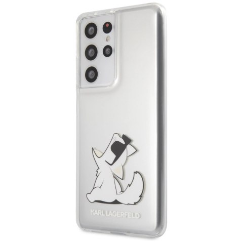 Etui Karl Lagerfeld Choupette Fun na Samsung Galaxy S21 Ultra - przezroczyste