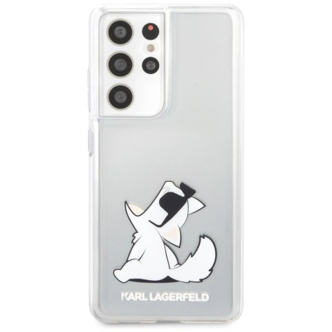 Etui Karl Lagerfeld Choupette Fun na Samsung Galaxy S21 Ultra - przezroczyste