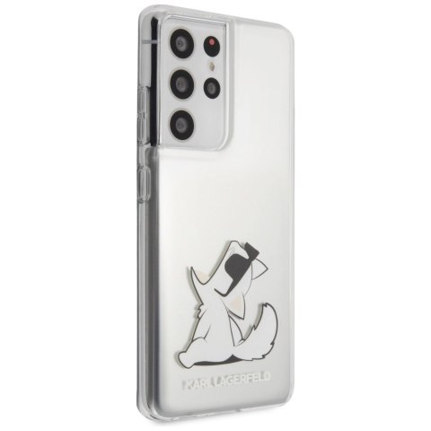 Etui Karl Lagerfeld Choupette Fun na Samsung Galaxy S21 Ultra - przezroczyste
