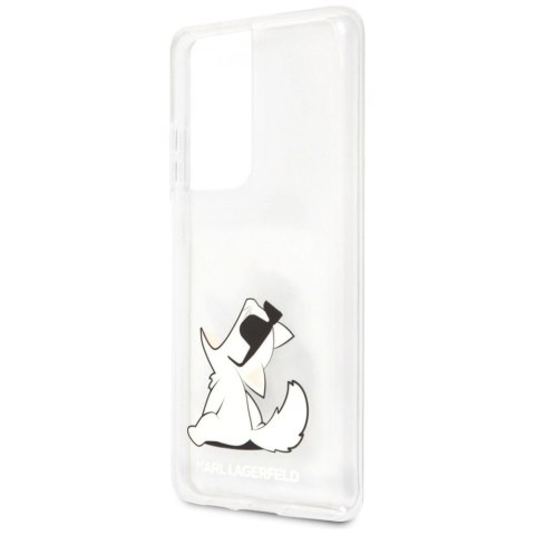 Etui Karl Lagerfeld Choupette Fun na Samsung Galaxy S21 Ultra - przezroczyste