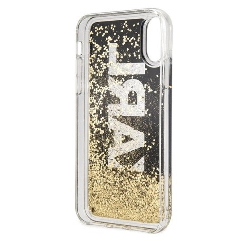 Etui Karl Lagerfeld Karl logo Glitter na iPhone X / Xs - czarne