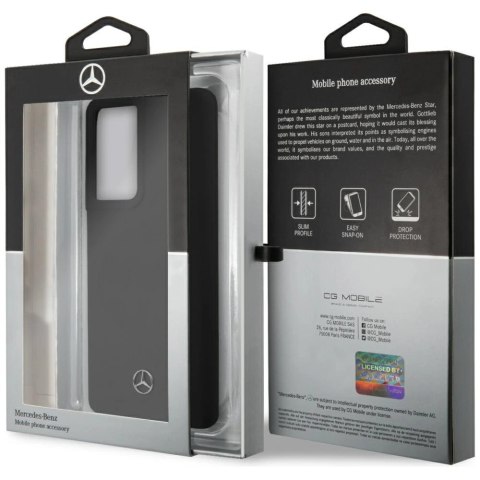 Etui Mercedes Silicone Line na Samsung Galaxy S21 Ultra - czarne