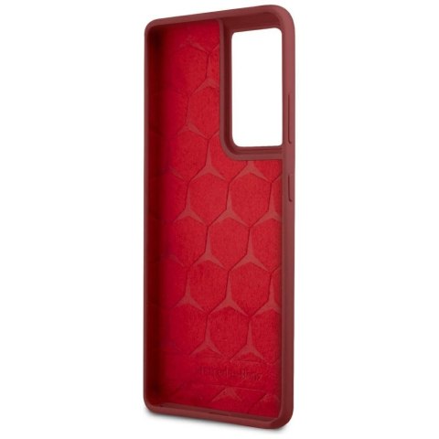 Etui Mercedes Silicone Line na Samsung Galaxy S21 Ultra - czerwone