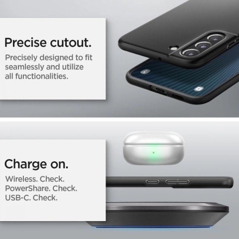 Etui Spigen Thin Fit na Samsung Galaxy S22 - czarne