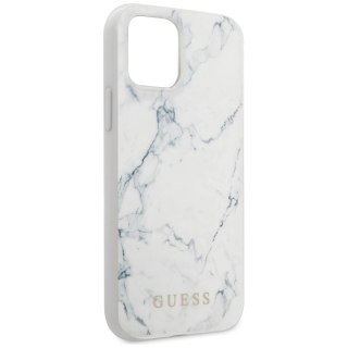 Guess GUHCP12LPCUMAWH iPhone 12 Pro Max 6,7" biały/white hardcase Marble
