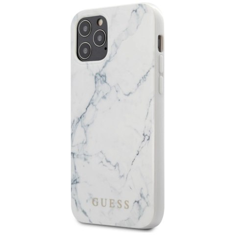 Guess GUHCP12LPCUMAWH iPhone 12 Pro Max 6,7" biały/white hardcase Marble