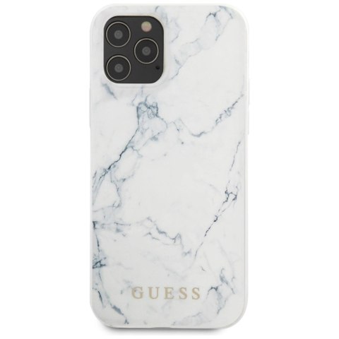 Guess GUHCP12LPCUMAWH iPhone 12 Pro Max 6,7" biały/white hardcase Marble