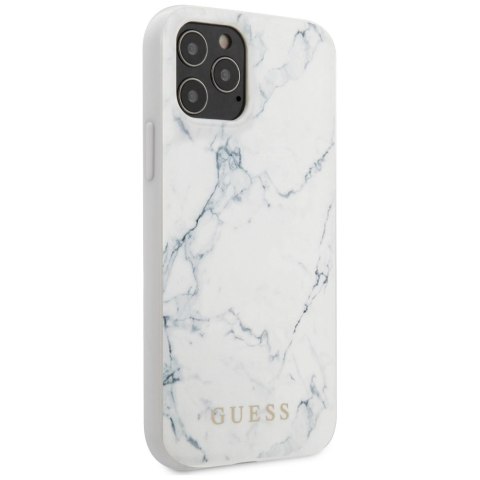 Guess GUHCP12LPCUMAWH iPhone 12 Pro Max 6,7" biały/white hardcase Marble