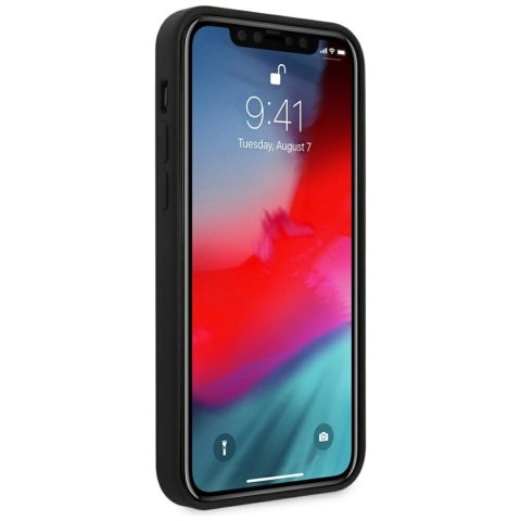 Guess GUHCP12SLSLMGBK iPhone 12 mini 5,4" black/czarny hardcase Silicone Script Gold Logo