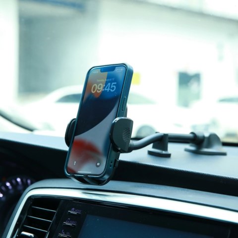 Joyroom samochodowy uchwyt na telefon z elastycznym ramieniem na deskę rozdzielczą szybę czarny (JR-ZS259)