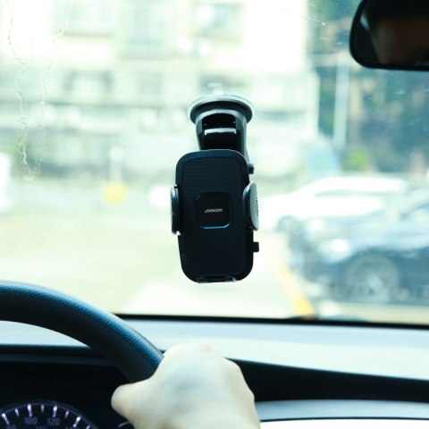 Joyroom samochodowy uchwyt na telefon z teleskopowym wysuwanym ramieniem na deskę rozdzielczą i szybę czarny (JR-ZS259)