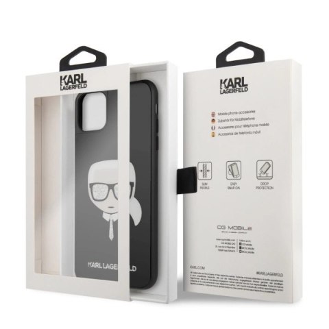 Karl Lagerfeld KLHCN65DLHBK iPhone 11 Pro Max czarny/black Iconic Glitter Karl`s Head
