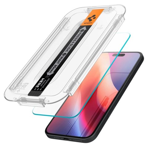 Szkło hartowane Spigen Glas.tR EZ Fit na iPhone 15 / 16 - 2 szt. Szkło hartowane Spigen Glas.tR EZ Fit na iPhone 15 / 16 - 2 szt.