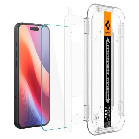 Szkło hartowane Spigen Glas.tR EZ Fit na iPhone 15 / 16 - 2 szt. Szkło hartowane Spigen Glas.tR EZ Fit na iPhone 15 / 16 - 2 szt.