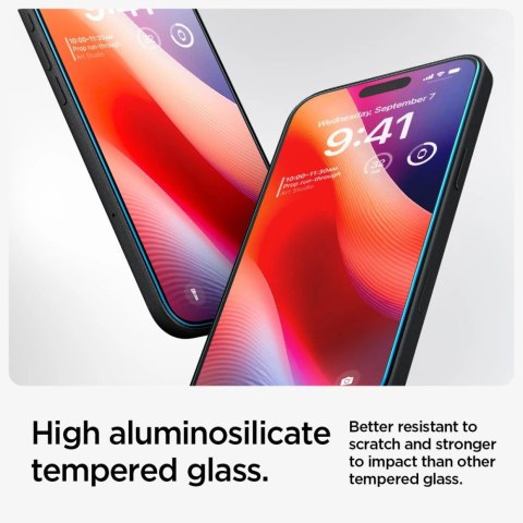 Szkło hartowane Spigen Glas.tR EZ Fit na iPhone 15 / 16 - 2 szt. Szkło hartowane Spigen Glas.tR EZ Fit na iPhone 15 / 16 - 2 szt.
