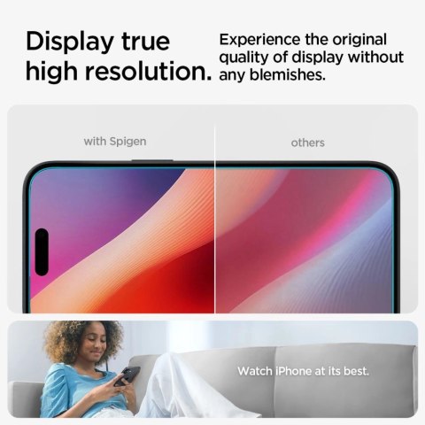 Szkło hartowane Spigen Glas.tR EZ Fit na iPhone 15 / 16 - 2 szt. Szkło hartowane Spigen Glas.tR EZ Fit na iPhone 15 / 16 - 2 szt.