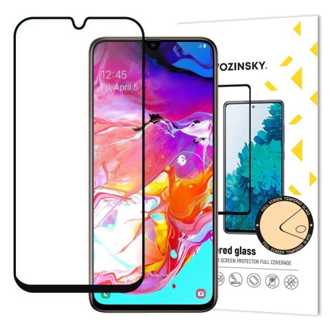 Wozinsky super wytrzymałe szkło hartowane Full Glue na cały ekran z ramką Case Friendly Samsung Galaxy A70 czarny