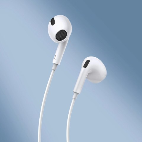 Baseus Encok C17 douszne słuchawki na kablu z mikrofonem USB-C - białe