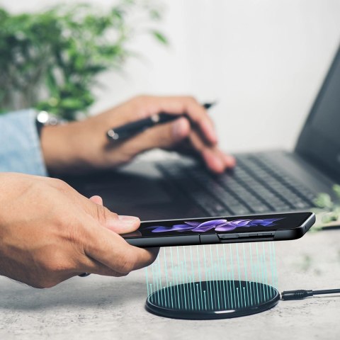 Dux Ducis Fino etui pokrowiec pokryty nylonowym materiałem Samsung Galaxy Z Flip 3 czarny