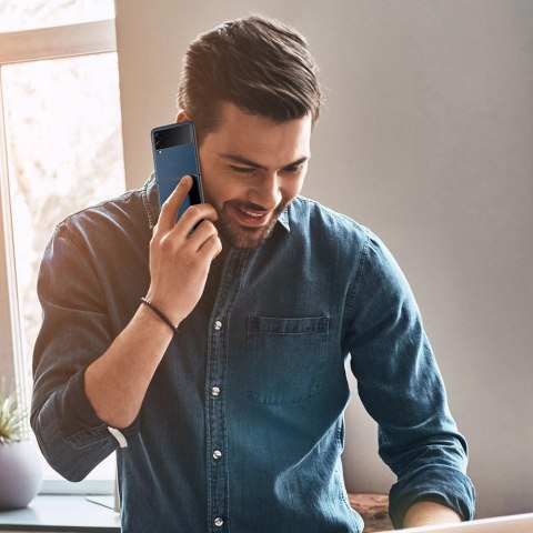 Dux Ducis Fino etui pokrowiec pokryty nylonowym materiałem Samsung Galaxy Z Flip 3 czarny