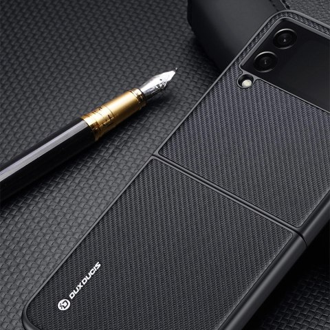 Dux Ducis Fino etui pokrowiec pokryty nylonowym materiałem Samsung Galaxy Z Flip 3 czarny