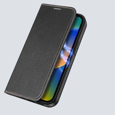 Dux Ducis Skin X2 etui do iPhone 14 Pro pokrowiec z magnetyczną klapką czarny