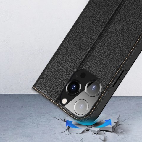 Dux Ducis Skin X2 etui do iPhone 14 Pro pokrowiec z magnetyczną klapką czarny