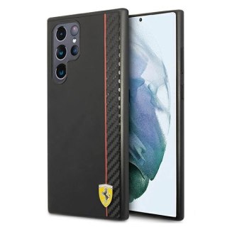 Etui Ferrari On Track Carbon Stripe na Samsung Galaxy S22 Ultra - czarne