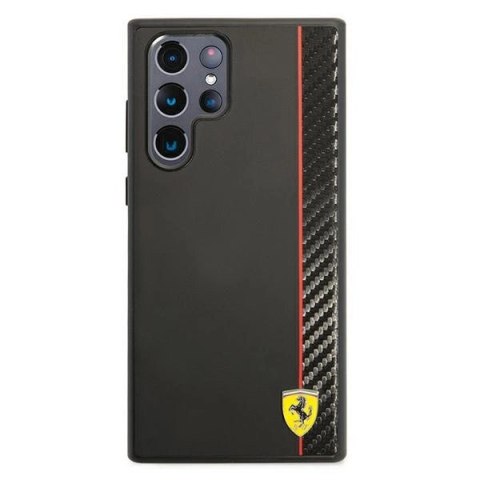 Etui Ferrari On Track Carbon Stripe na Samsung Galaxy S22 Ultra - czarne