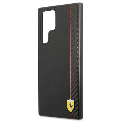 Etui Ferrari On Track Carbon Stripe na Samsung Galaxy S22 Ultra - czarne