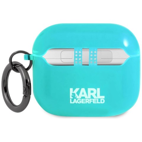Etui Karl Lagerfeld Choupette na AirPods 3 - niebieskie