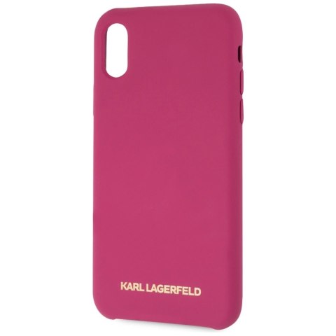 Etui Karl Lagerfeld Silicone na iPhone X/Xs hardcase - fuksja