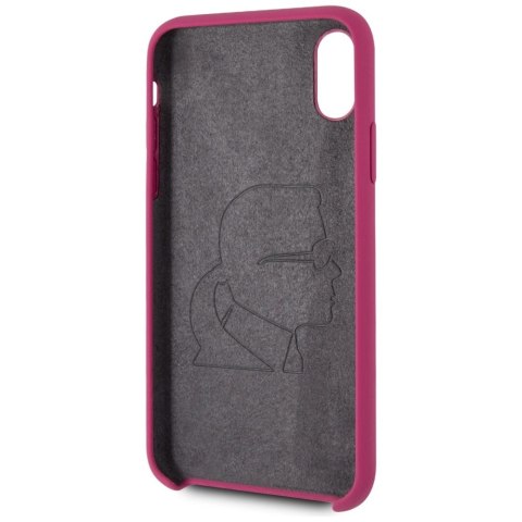 Etui Karl Lagerfeld Silicone na iPhone X/Xs hardcase - fuksja
