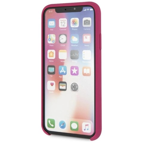Etui Karl Lagerfeld Silicone na iPhone X/Xs hardcase - fuksja