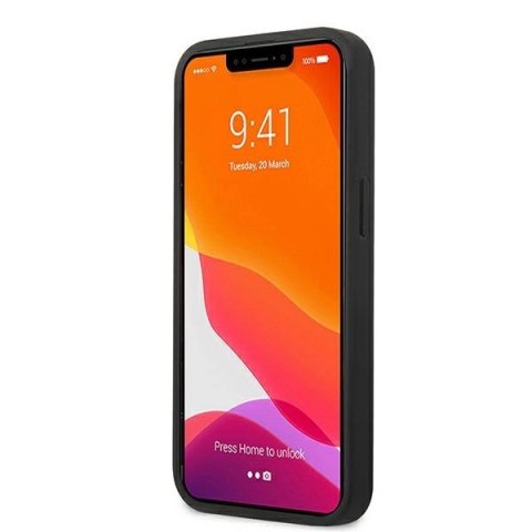 Etui Mercedes Leather Perforated Area na iPhone 13 mini - czarne