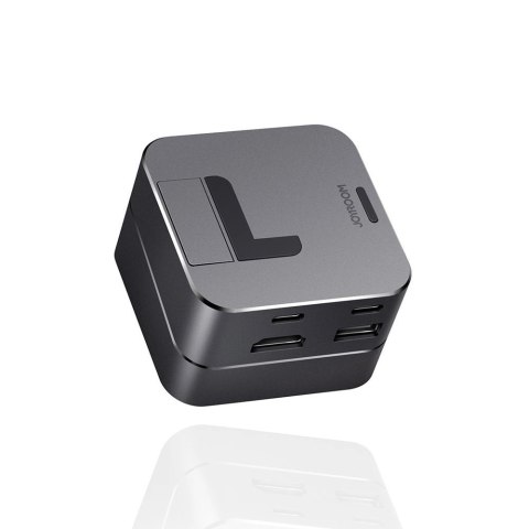 Hub Joyroom S-H121 podstawka USB-C - USB-A 3.0 / RJ45 / HDMI / USB-C / Thunderbolt do MacBook Pro - szary