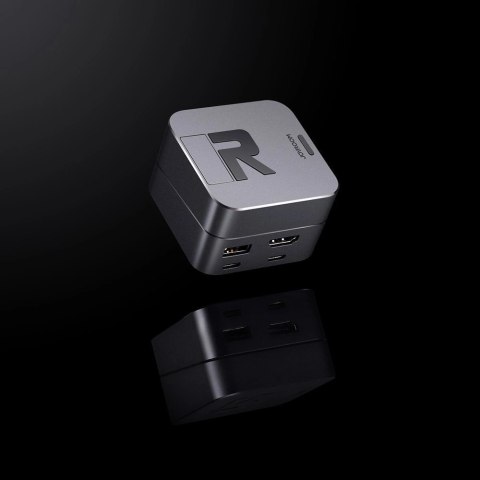 Hub Joyroom S-H121 podstawka USB-C - USB-A 3.0 / RJ45 / HDMI / USB-C / Thunderbolt do MacBook Pro - szary
