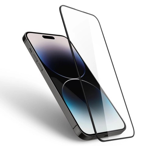 Szkło hartowane Spigen Glass FC na iPhone 14 Pro - czarne