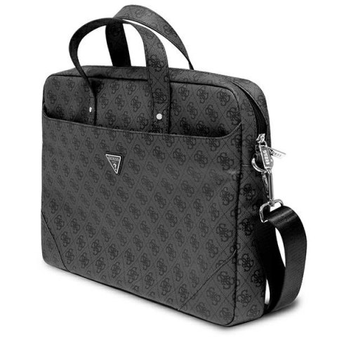 Torba Guess Saffiano 4G Triangle Logo na laptopa 16'' - czarna