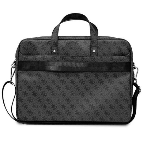 Torba Guess Saffiano 4G Triangle Logo na laptopa 16'' - czarna