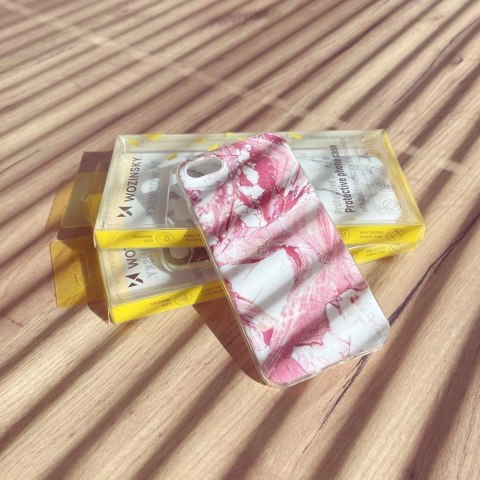 Wozinsky Marble żelowe etui pokrowiec marmur Xiaomi Redmi Note 10 Pro biały